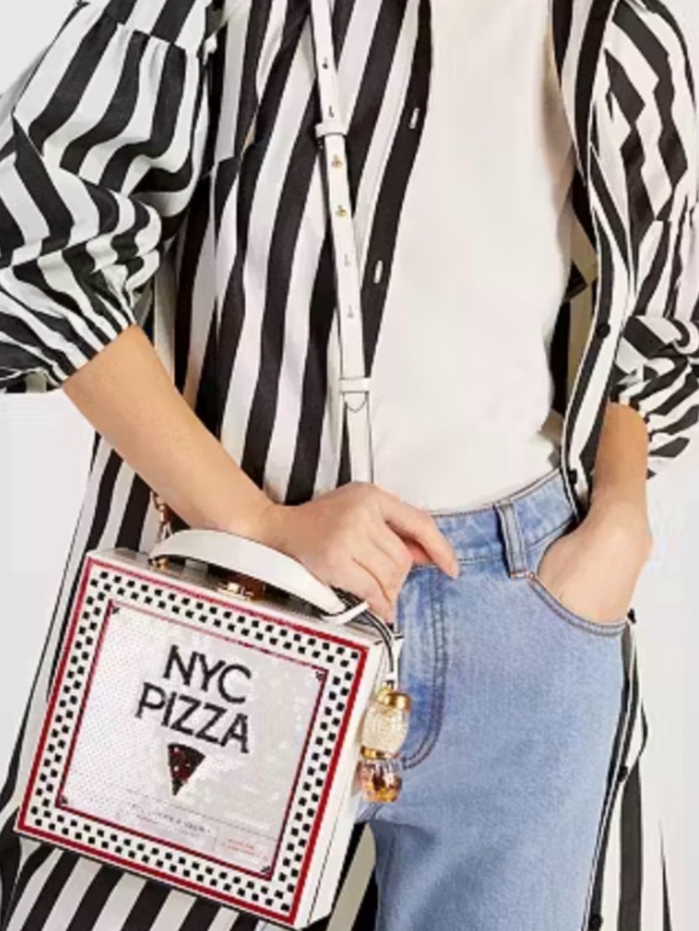 KATE SPADE 3D PIZZA BOX TOP HANDLE CROSSBODY BAG - Picture 2 of 7